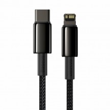 Cablu Baseus Tungsten Gold, Fast Charging Data Cable pt. smartphone, USB Type-C la Lightning Iphone 20W, braided, 1m, rezistent