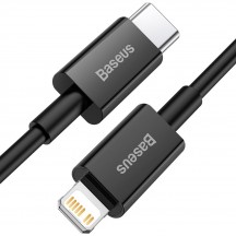 Cablu Baseus Superior, Fast Charging Data Cable pt. smartphone, USB Type-C la Lightning Iphone PD 20W, 1m, negru CATLYS-A01