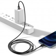 Cablu Baseus Superior, Fast Charging Data Cable pt. smartphone, USB Type-C la Lightning Iphone PD 20W, 1m, negru CATLYS-A01