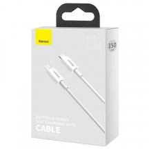 Cablu Baseus Superior, Fast Charging Data Cable pt. smartphone, USB Type-C la Lightning Iphone PD 20W, 1.5m, alb CATLYS-B02
