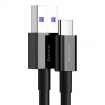 Cablu Baseus Superior, Fast Charging Data Cable pt. smartphone, USB la USB Type-C 66W, 1m, negru CATYS-01