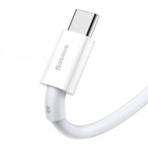 Cablu Baseus Superior, Fast Charging Data Cable pt. smartphone, USB la USB Type-C 66W, 1m, alb CATYS-02