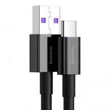 Cablu Baseus Superior, Fast Charging Data Cable pt. smartphone, USB la USB Type-C 66W, 2m, negru CATYS-A01