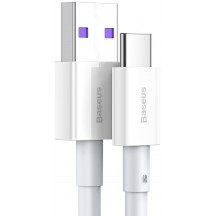 Cablu Baseus Superior, Fast Charging Data Cable pt. smartphone, USB la USB Type-C 66W, 2m, alb CATYS-A02