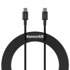 Cablu Baseus Superior, Fast Charging Data Cable pt. smartphone, USB Type-C la USB Type-C 100W, 2m, negru CATYS-C01