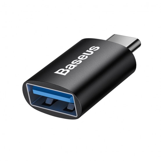 Cablu Baseus Ingenuity Series Mini OTG, USB Type-C (T) to USB 3.1 (M), corp metalic, negru ZJJQ000001