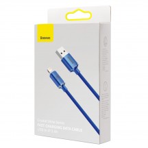 Cablu  Crystal Shine USB to Lightning, 2.4A, 1.2m - Blue CAJY000003