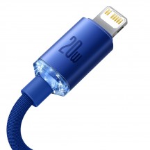 Cablu  Crystal Shine Type-C to Lightning, 20W, 1.2m - Blue CAJY000203