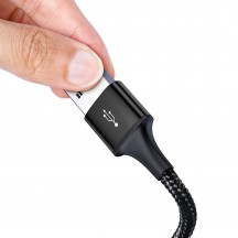 Cablu  Rapid Series 3in1 USB to Type-C, Lightning, Micro-USB 3.5A, 1.2m - Black CAJS000001