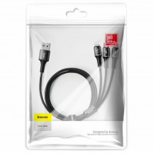 Cablu  Halo data 3-in-1 Cable USB For M+L+T 3.5A 1.2m - Black CAMLT-HA01