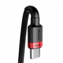 Cablu  Cafule USB to Type-C, PD 2.0, 100W, 2m - Red Black CATKLF-AL91