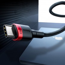 Cablu  Cafule USB to Type-C, PD 2.0, 100W, 2m - Red Black CATKLF-AL91