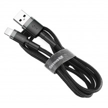 Cablu  Cafule USB to Lightning, 1.5A, 2m - Gray Black CALKLF-CG1