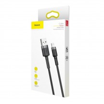 Cablu  Cafule USB to Lightning, 1.5A, 2m - Gray Black CALKLF-CG1