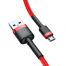 Cablu  Cafule USB to Micro-USB, 1.5A, 2m - Red CAMKLF-C09