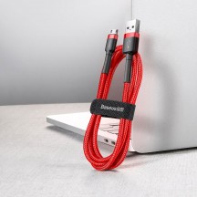 Cablu  Cafule USB to Micro-USB, 1.5A, 2m - Red CAMKLF-C09