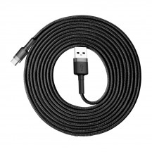 Cablu  Cafule USB to Type-C, 2A, 3m - Gray Black CATKLF-UG1