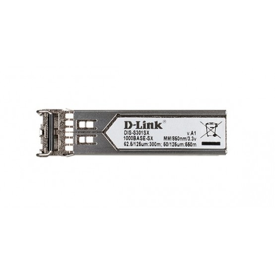 Adaptor D-Link 1-port Mini-GBIC SFP to 1000BaseSX Multi-Mode 550M Fibre Transceiver DIS-S301SX
