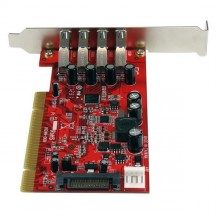 Adaptor StarTech.com 4 Port PCI SuperSpeed (5Gbps) USB 3.0 Adapter Card with SATA / SP4 Power PCIUSB3S4