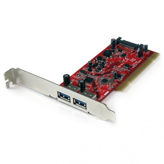 Adaptor StarTech.com 2 Port PCI SuperSpeed (5Gbps) USB 3.0 Adapter Card with SATA Power PCIUSB3S22