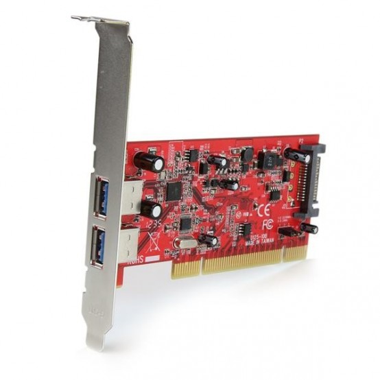 Adaptor StarTech.com 2 Port PCI SuperSpeed (5Gbps) USB 3.0 Adapter Card with SATA Power PCIUSB3S22