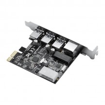 Adaptor Orico 3 port-uri USB 3.0 si LAN PNU-3A1R-BK