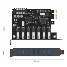Adaptor Orico 7 Port USB 3.0 PVU3-7U-V1