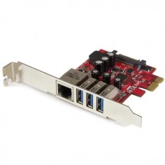 Adaptor StarTech.com 3-Port PCI Express USB 3.0 Card + Gigabit Ethernet PEXUSB3S3GE