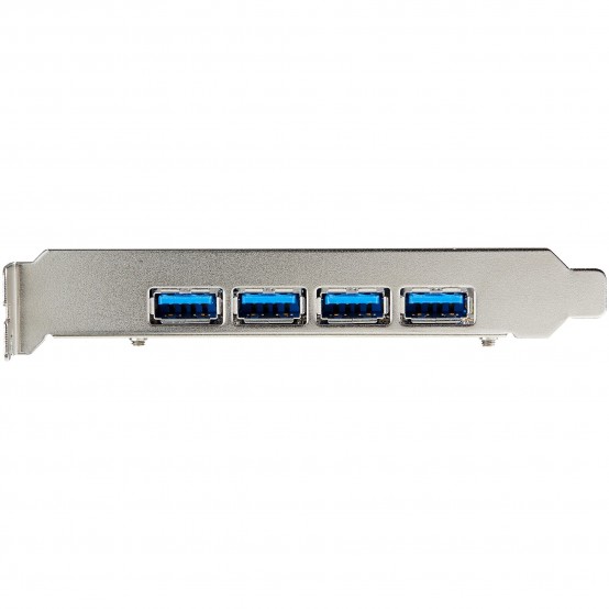 Adaptor StarTech.com 4-Port USB PCIe Card - 10Gbps USB 3.2 Gen 2 Type-A PCI Express Expansion Card with 2 Controllers - 4x USB-