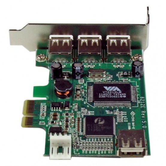 Adaptor StarTech.com 4 Port PCI Express Low Profile High Speed USB Card PEXUSB4DP