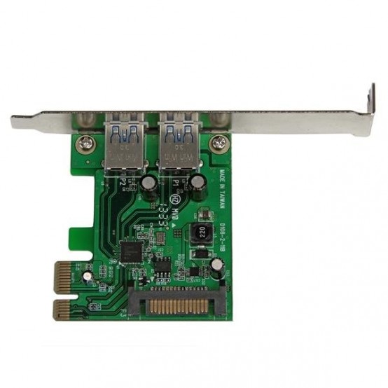 Adaptor StarTech.com 2 Port PCI Express PCIe SuperSpeed (5Gbps) USB 3.0 Card Adapter with UASP - SATA Power PEXUSB3S24