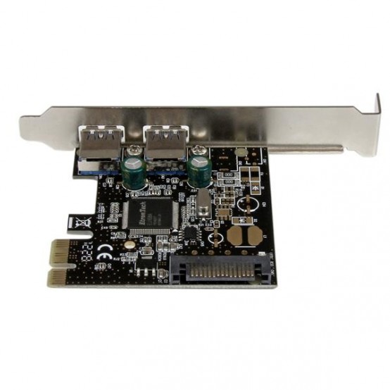 Adaptor StarTech.com 2 Port PCI Express PCIe SuperSpeed (5Gbps) USB 3.0 Controller Card w/ SATA Power PEXUSB3S23
