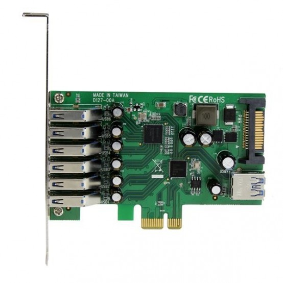 Adaptor StarTech.com 7-Port PCI Express USB 3.0 Card - 5Gbps - Standard and Low-Profile Design PEXUSB3S7
