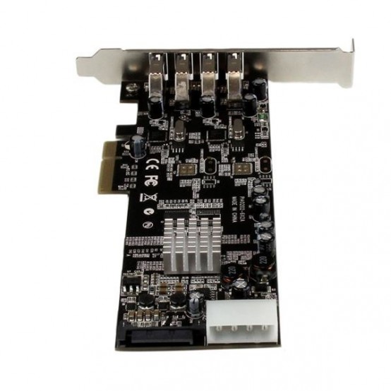 Adaptor StarTech.com 4 Port PCI Express PCIe SuperSpeed (5Gbps) USB 3.0 Card Adapter w/ 2 Dedicated 5Gbps Channels - UASP - SAT