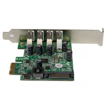 Adaptor StarTech.com 4 Port PCI Express PCIe SuperSpeed USB 3.0 Controller Card Adapter with UASP - 5Gbps - SATA Power PEXUSB3S