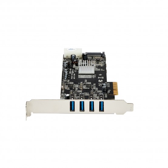 Adaptor StarTech.com 4 Port USB 3.0 PCIe Card w/ 4 Dedicated 5Gbps Channels (USB 3.2 Gen 1) - UASP - SATA / LP4 Power - PCI Exp