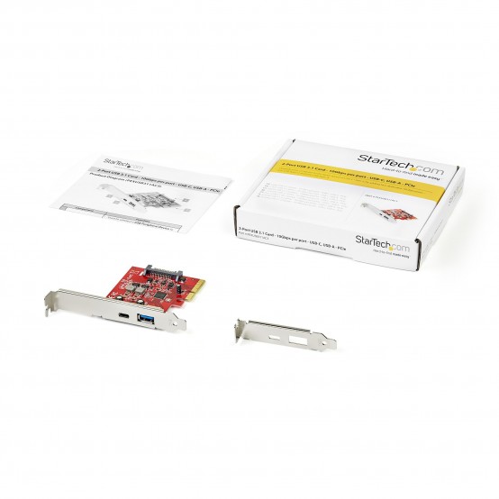 Adaptor StarTech.com 2-Port 10Gbps USB-A & USB-C PCIe Card - USB 3.2 Gen 2 PCI Express Type C/A Host Controller Card Adapter -