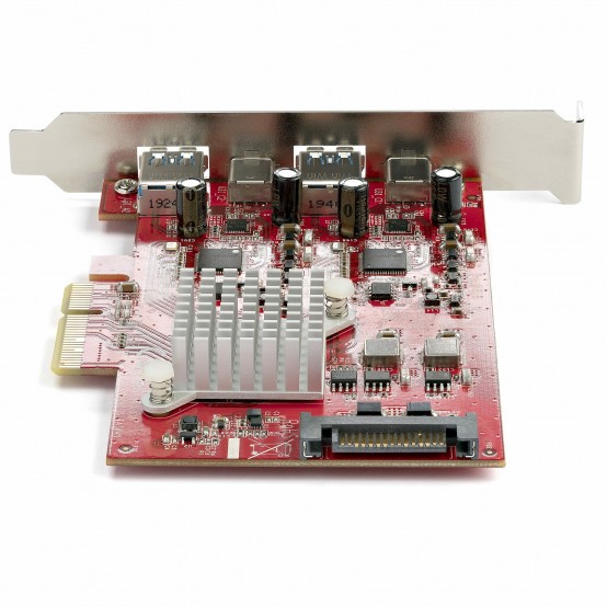 Adaptor StarTech.com 4-Port USB PCIe Card - 10Gbps USB PCI Express Expansion Card w/ 2 Controllers - 2x USB-C & 2x USB-A ports