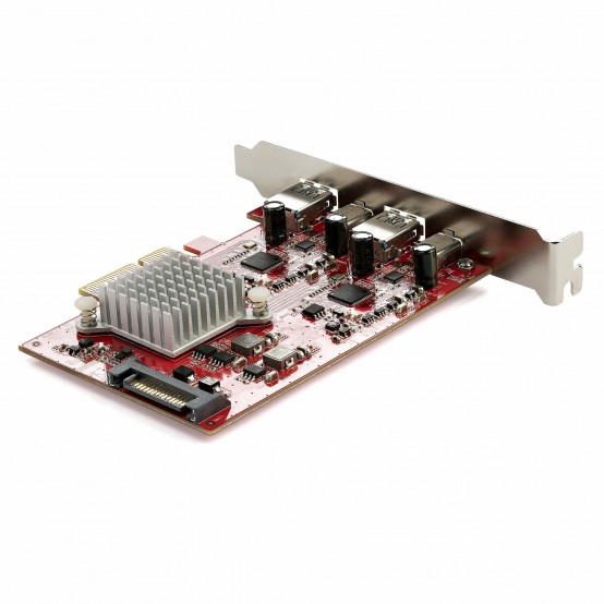 Adaptor StarTech.com 4-Port USB PCIe Card - 10Gbps USB PCI Express Expansion Card w/ 2 Controllers - 2x USB-C & 2x USB-A ports