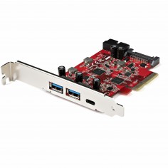Adaptor StarTech.com 5-Port USB PCIe Card - 10Gbps USB 3.2 Gen 2 PCIe Card w/ 1x USB-C & 2x USB-A - 1x 2 Port IDC (Internal 5Gb