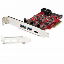 Adaptor StarTech.com 5-Port USB PCIe Card - 10Gbps USB 3.2 Gen 2 PCIe Card w/ 1x USB-C & 2x USB-A - 1x 2 Port IDC (Internal 5Gb