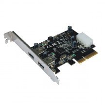 Adaptor M-Cab PCIe USB 3.1 Gen2, 2 Ports, 10Gbps, inkl. low-profile-bracket 7070031