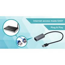 Placa de retea iTec USB 3.0 Metal Gigabit Ethernet Adapter U3METALGLAN