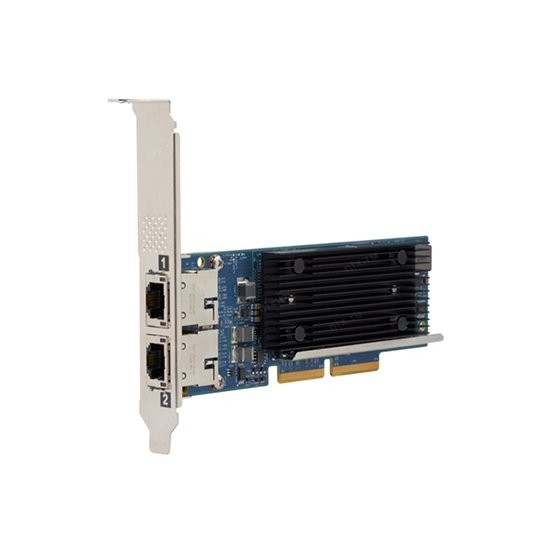Placa de retea Broadcom NetXtreme P210tp SGL NX-E Dual-Port 10GBase-T RJ-45 Ethernet Adapter, LP + FH brackets incl, BOX BCM957