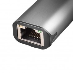 Placa de retea Axagon Type-C USB3.2 Gen 1 - 2.5 Gigabit Ethernet 10/100/1000/2500 Adapter, titan grey ADE-25RC 2