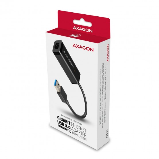 Placa de retea Axagon Type-A USB3.0 - Gigabit Ethernet 10/100/1000 Adapter ADE-SR