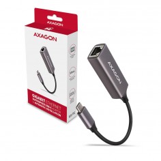 Placa de retea Axagon Type-C USB3.2 Gen 1 - Gigabit Ethernet 10/100/1000 Adapter, metal, titan gre ADE-TRC 2