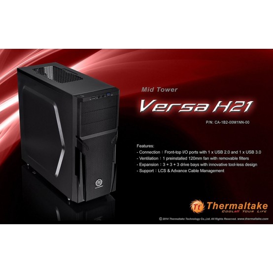 Carcasa Thermaltake Versa H21 CA-1B2-00M1NN-00