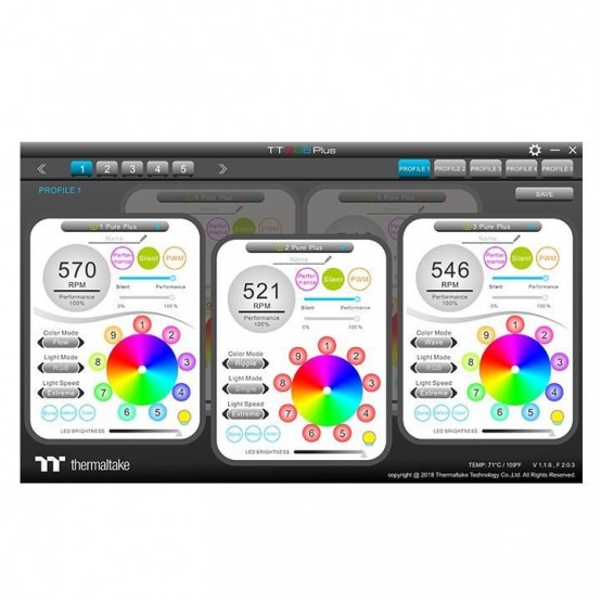 Ventilator Thermaltake Pure Plus 12 RGB Radiator Fan TT Premium Edition CL-F063-PL12SW-A