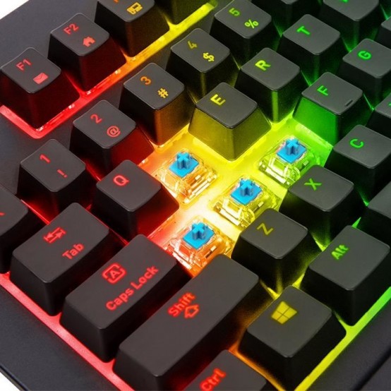 Tastatura Thermaltake Tt eSPORTS Premium X1 RGB Black/Blue KB-TPX-BLBRUS-01